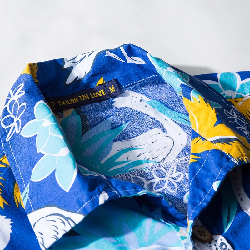 Летняя мужская рубашка с принтом пляжная одежда дышащая Свободная блузка на