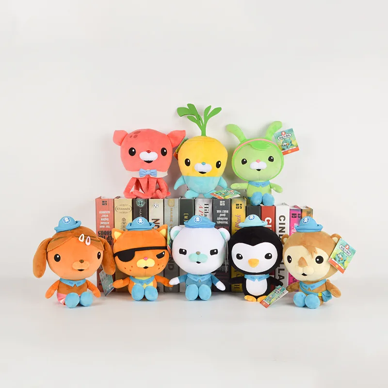 Оригинальные Octonauts 30 см Мультяшные плюшевые игрушки с коробкой Barnacles Kwazii песо