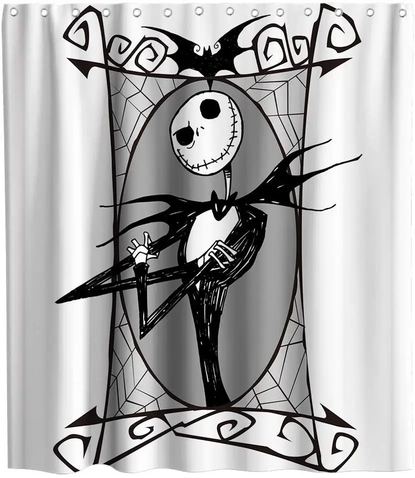 

Nightmare Before Christmas Moonlight Madness Theme Fabric Shower Curtain