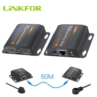 linkfor hdmi compatible extender with 2 ports splitter support cat6cat6acat7 rj45 cable with pcm 2 0ch 50m 1080p extender
