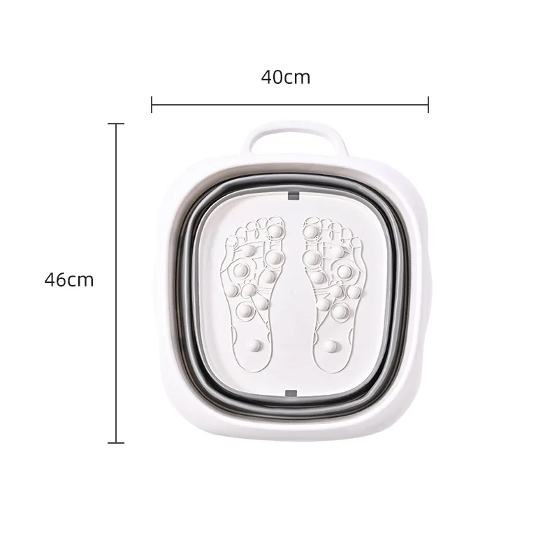 

Creativity Folding Foot Washing Bucket Sole Massage Foot Barrel Household Comfortable Foot Bath Portable Storage Laundry Tub