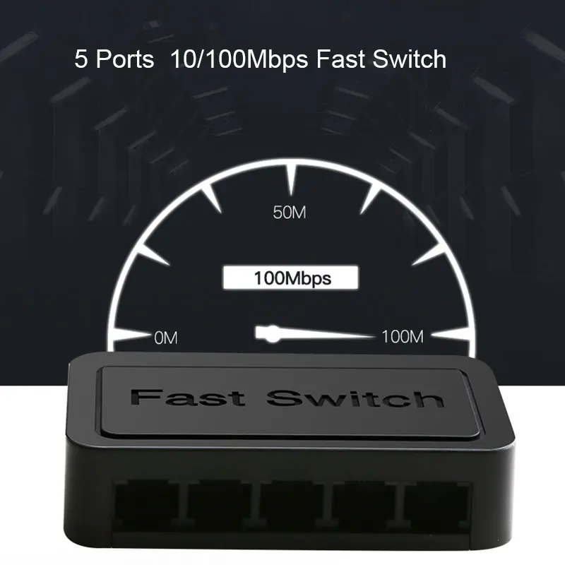 Сетевой мини-переключатель 5 портов 10/100 м переключатель чипсет IP175G с пластиковым