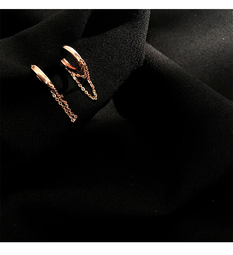 

S925 sterling silver earrings ladies fashion rose gold earring hoop style 2020 new products hot fashion trend all-match earrings