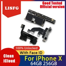 64 Гб/256 ГБ для iphone X материнская плата с лицом ID/без лица ID, Бесплатный iCloud для iphone x материнская плата с системой IOS логическая плата