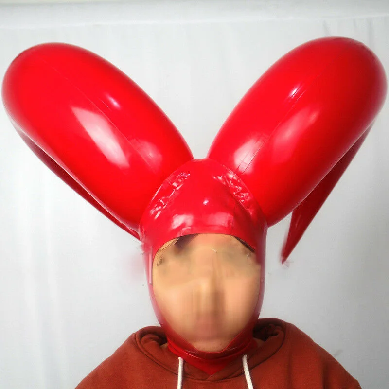 Latex Mask Inflatable Bar Show Open face Hood Customized |