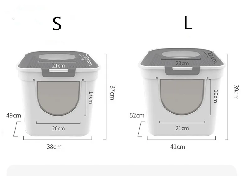Полузакрытый туалет для кошек большого размера JOYLOVE полностью закрытый