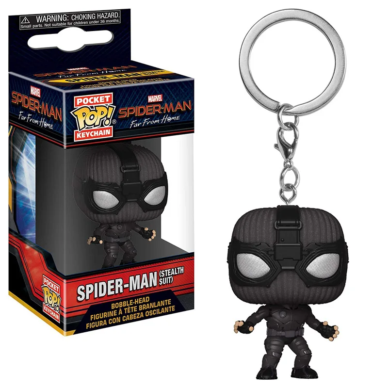 Spider-Man Funko pop Marvel SpiderMan Mysterio экшн Человек-паук вдали от дома брелок игрушки - Цвет: Spider-Man