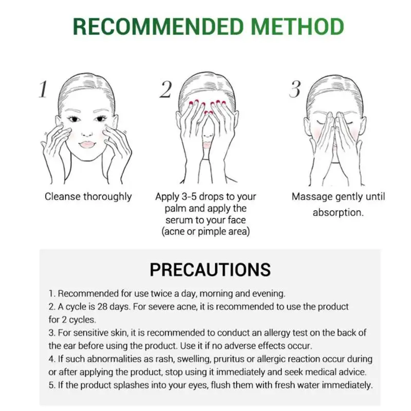 

Tea Tree Acne Treatment Serum Face Essence Anti Acne Control Pimple Removal Whitening Care Oil Skin Scar Remover Cream S1B3