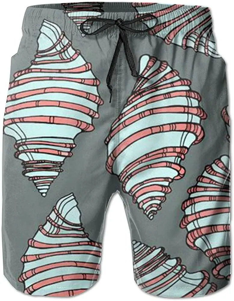 

Board Shorts Beautiful Colorful Conch Men's Quick Dry Swim Trunks Beach Shorts