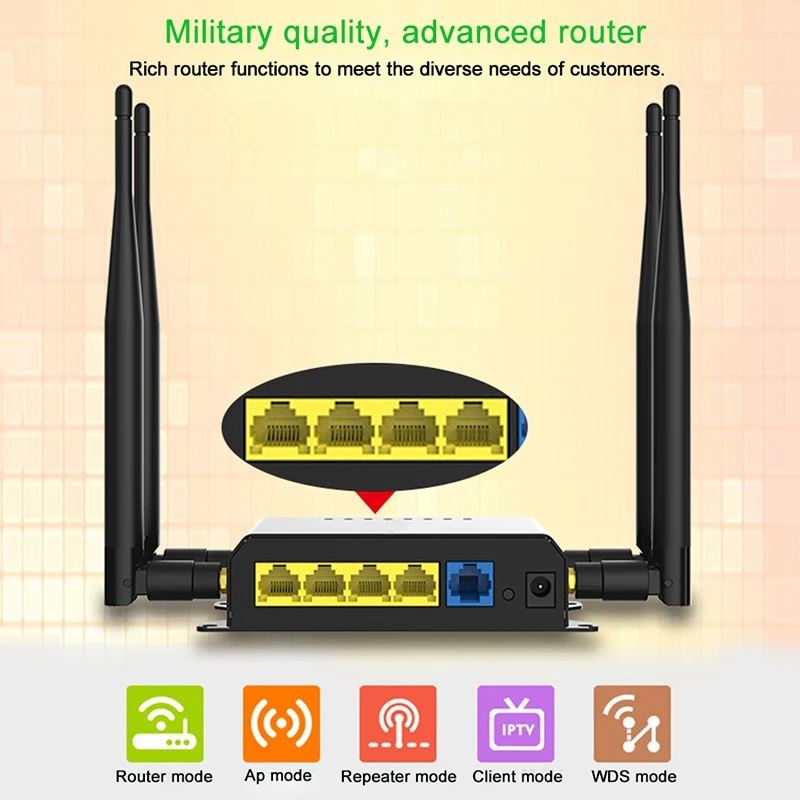 WE826-T 4G модем маршрутизатор Lte 2 Wi-Fi ретранслятор 4x5DBi внешняя антенна Wifi с sim-картой