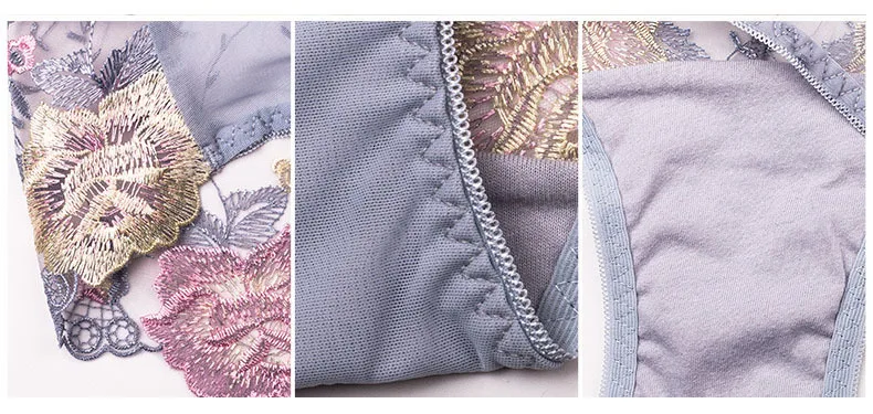 Roseheart, новинка, женские модные, с мягкой отделкой, кружево, вышивка, хлопок, низкая талия, сексуальные трусики, женское нижнее белье, нижнее белье, трусы, 3 шт