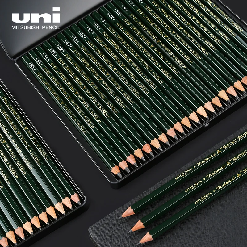 12 шт./лот UNI Mitsubishi 9800 деревянные карандаши для рисования профессиональный