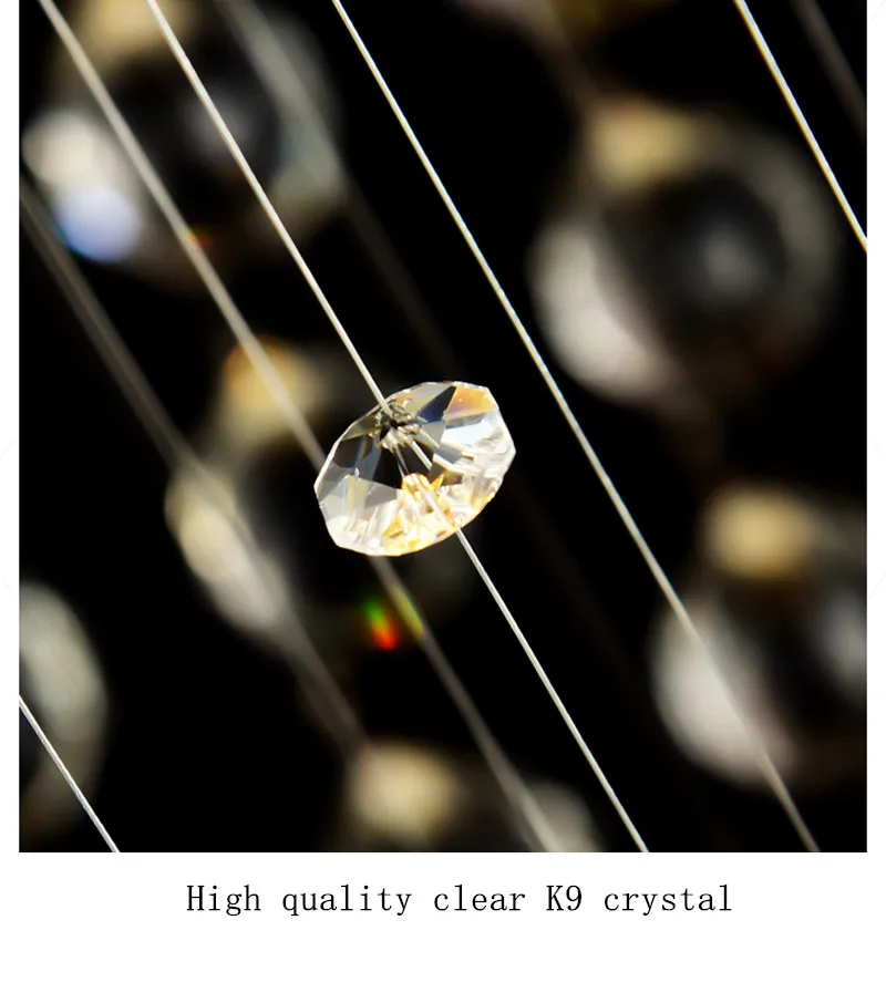 Современная хрустальная люстра в форме спирали встроенное крепление светильник