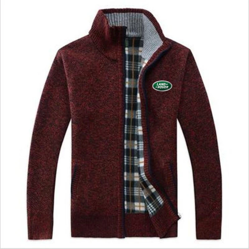 

Land Rover car LOGO new men's business casual sweater cardigan men's slim knitted sweater coat autumn and winter M-3XL
