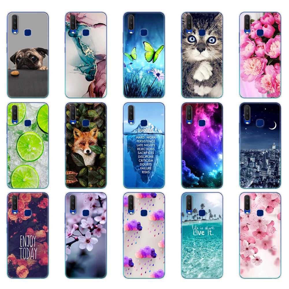 Чехол-накладка для Vivo Y11 2019 силиконовый мягкий чехол из ТПУ 6 35 дюйма Y17 Y15 Y12 Y3 15 12 3 11