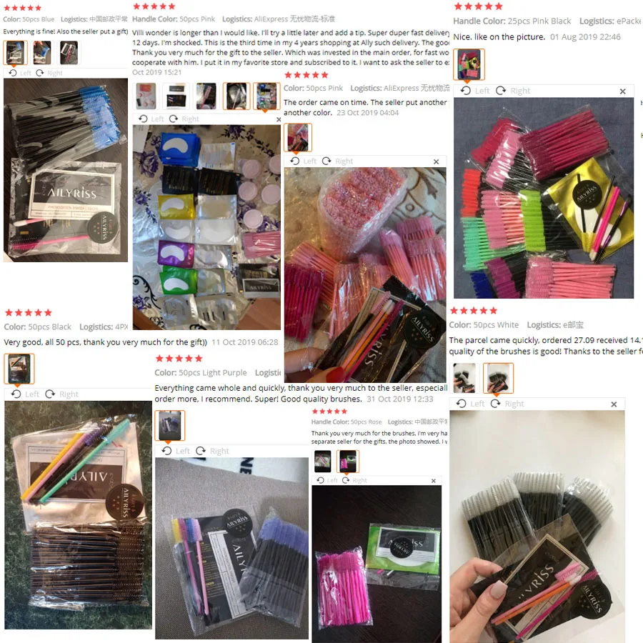 500pcs Eyelash Brushes Makeup Brushes Beauty Cosmetic Tool Disposable Mascara Wands Eyelash Extension Supplies AILYRISS
