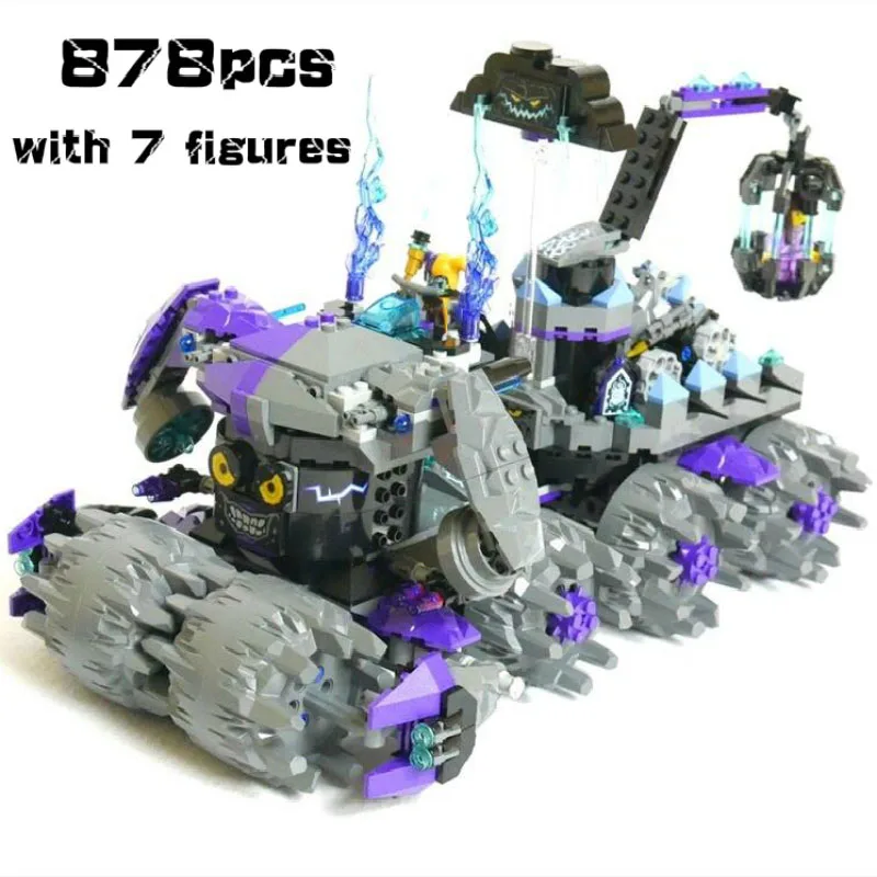 

bela 878pcs Nexoese Knight Jestro's Headquarters Model Building Blocks 70352 Nexused Saber Robots Toy For Kids 10597