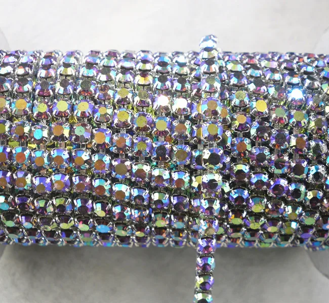 Мода Аппликация светло-фиолетовый AB стекло кристалл горный хрусталь компактный