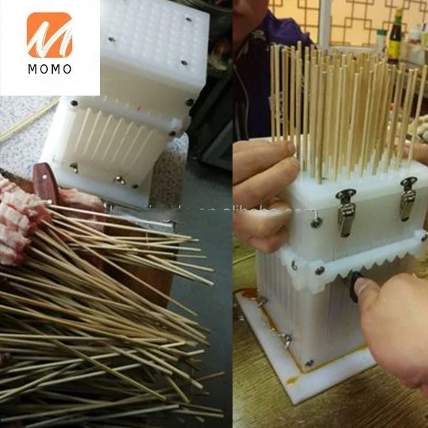 

64 Holes BBQ Kabob Skewer Maker with Stainless Steel Skewers Kebab Maker Box Beef Meat Barbecue's Tools