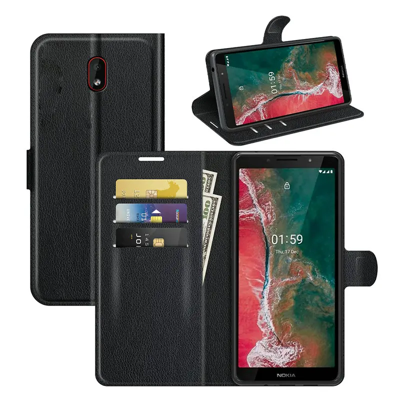 

for Nokia C1 Plus Wallet Phone Case Flip Leather Cover Capa Etui Fundas