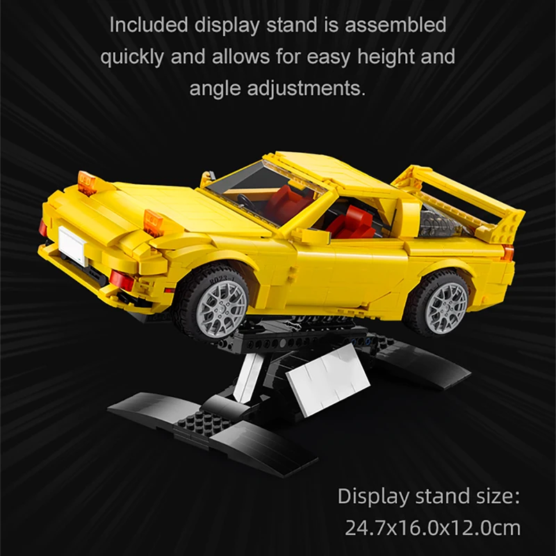 

1655pcs RX-7 MOC Bricks high-tech Remote Control Sports Car City RC/non-RC Drift Racing Car Building Blocks Toys for Child Cada