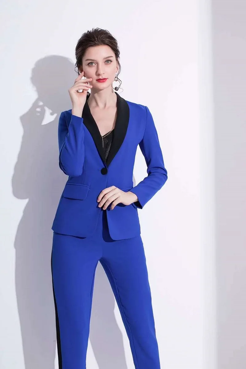 

Top Quality Designer Clothing 2020 Spring Suit Women Single Button Blazer Jacket+Ankle Length Pants Sets Female