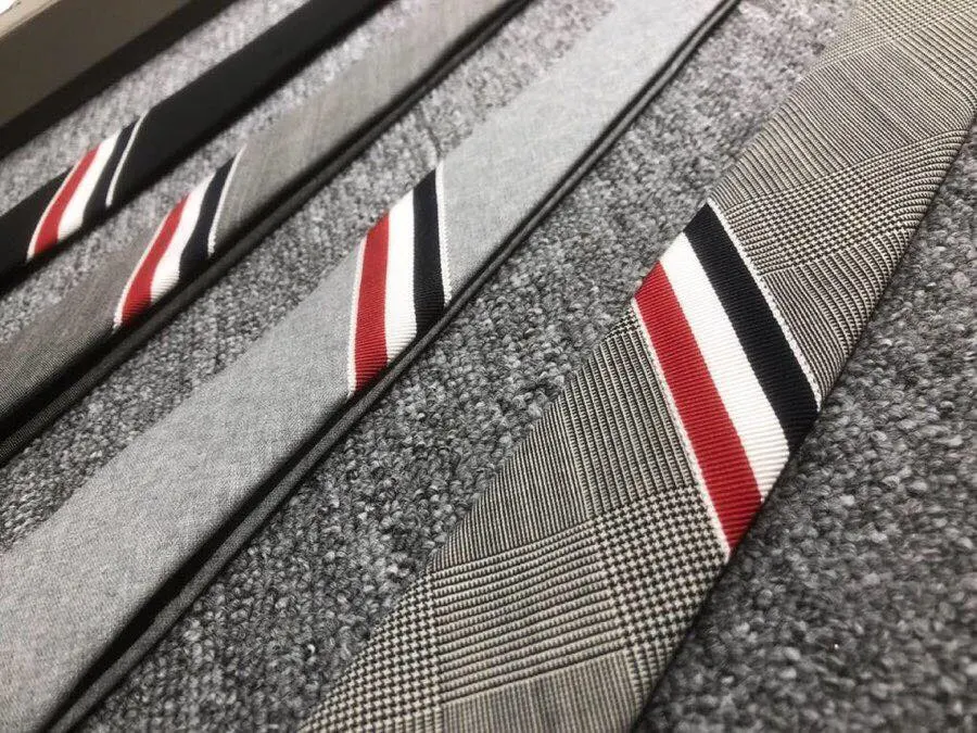 

2021 Fashion TB THOM Brand Tie Classic Men Wome Business Formal wedding Tie Wool Striped Neck Tie Casual Shirt Dress Accessories