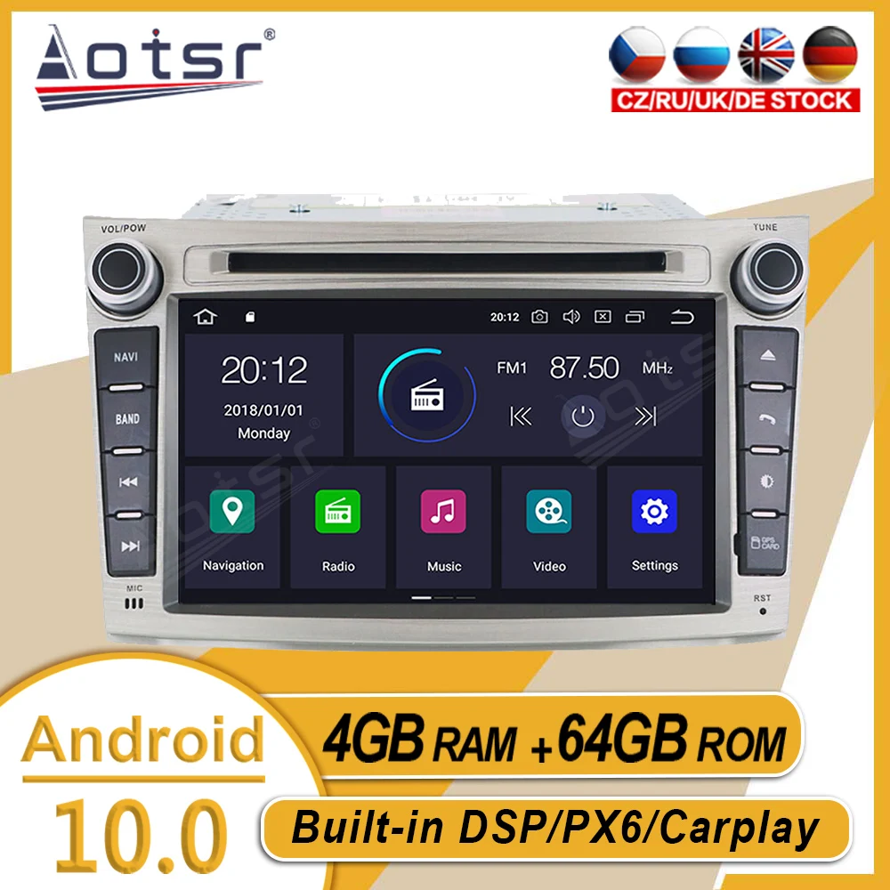 

64G For Subaru Outback 2009 2010 2011-2014 Car Stereo Multimedia Player Android GPS Navi Auto Audio Radio Carplay PX6 Head Unit
