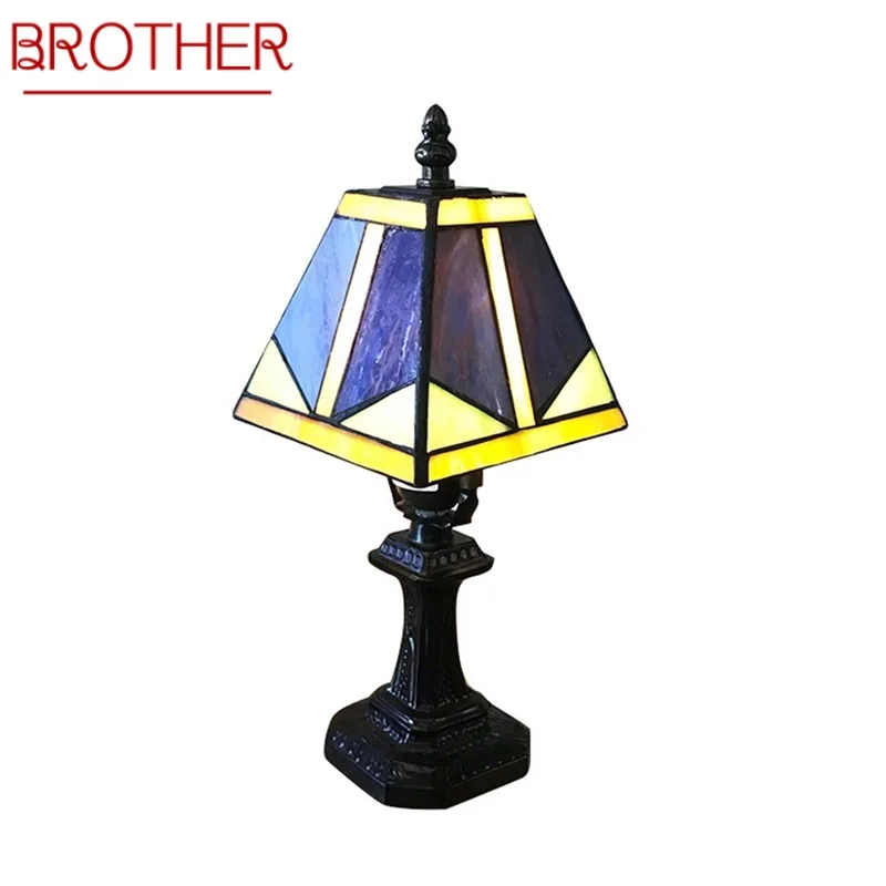 

BROTHER Tiffany Table Lamps Bedside Modern Creative Decoration LED Light For Home Indoor