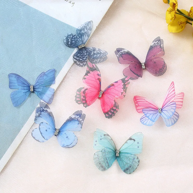 

New Fashion Candy Colorful Butterfly Hair Clips for Girl Kids Baby Barrette Hairpins Wedding Hair Accessories Hairclip Ornaments