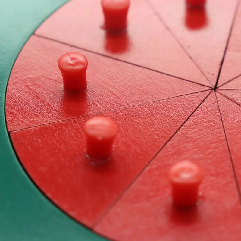 

Wooden Fraction Circles 1-10 Counting Fractions Educational Wood Toys