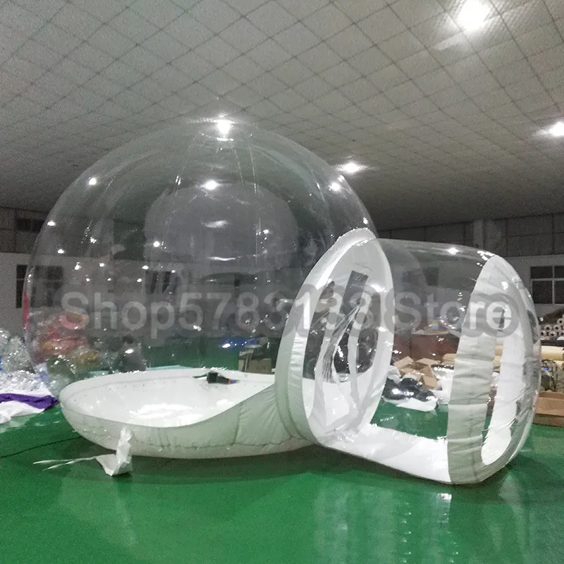 Надувная палатка Igloo прозрачная с пузырьками для кемпинга на открытом воздухе