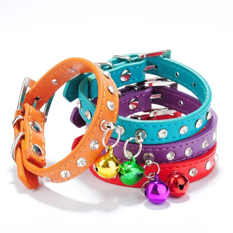 

Rhinestone single row drill hanging bell small cat and dog dog collars dog collar personalized personalised dog collar dog light