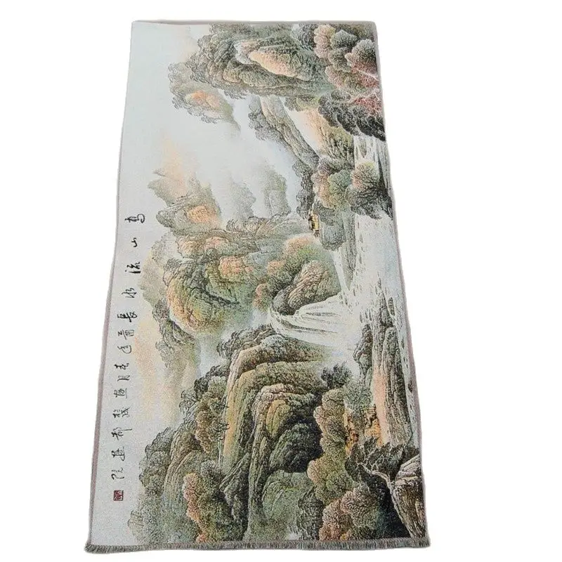 

China Old Silk Like Hanging Painting Embroidery Landscape Painting Long 120cm