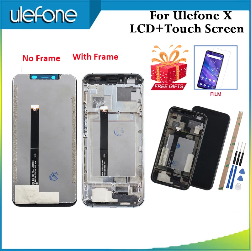 Для Ulefone X ЖК-дисплей и сенсорный экран+ рамка идеальный Ремонт Запчасти для Ulefone X Цифровой аксессуар 5,85 дюйма с пленкой+ Инструменты