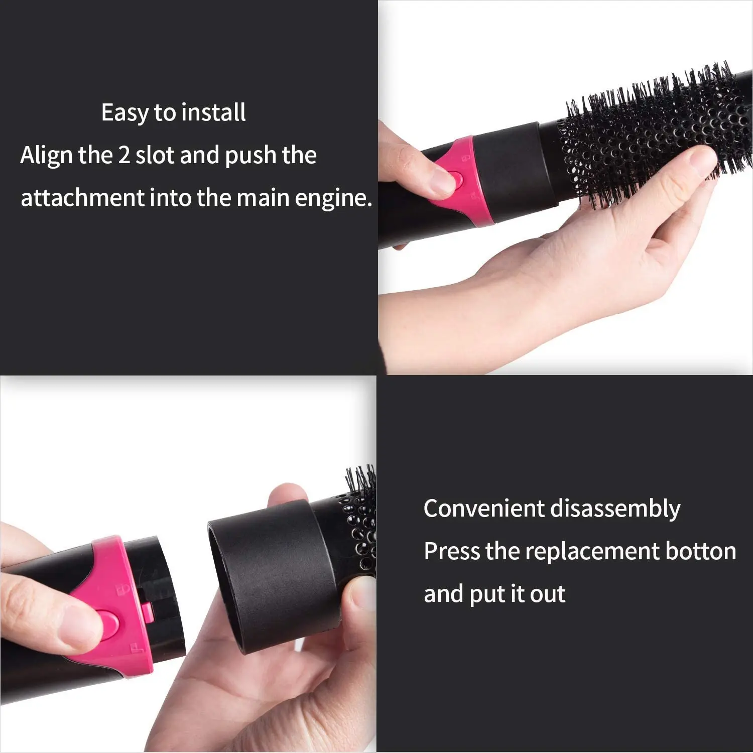 3 в 1 фен для волос Съемная комбинированная щетка горячего воздуха с