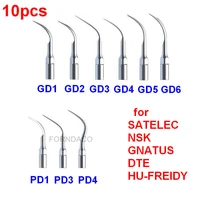 10pcs gd1 gd2 gd3 gd4 gd5 gd6 pd1 pd3 pd4 scaler tips dentist tool ultrasonic dental for satelec nsk gnatus dte