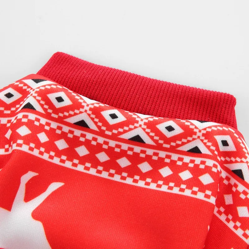 Pet Autumn And Winter Warm Clothes 4-legged Jumpsuit Christmas Elk Snowman Printed Sleepwear For Small Medium Dogs