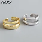 Кольцо CIAXY регулируемое из двух колец с геометрическим дизайном для пар женщин, стильные ювелирные украшения из 925 пробы серебра 2021