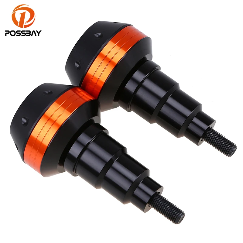

POSSBAY CNC Aluminum Universal Motorcycle Orange Frame Slider Anti Crash Pad Falling Protection For Harley Honda Yamaha ATV