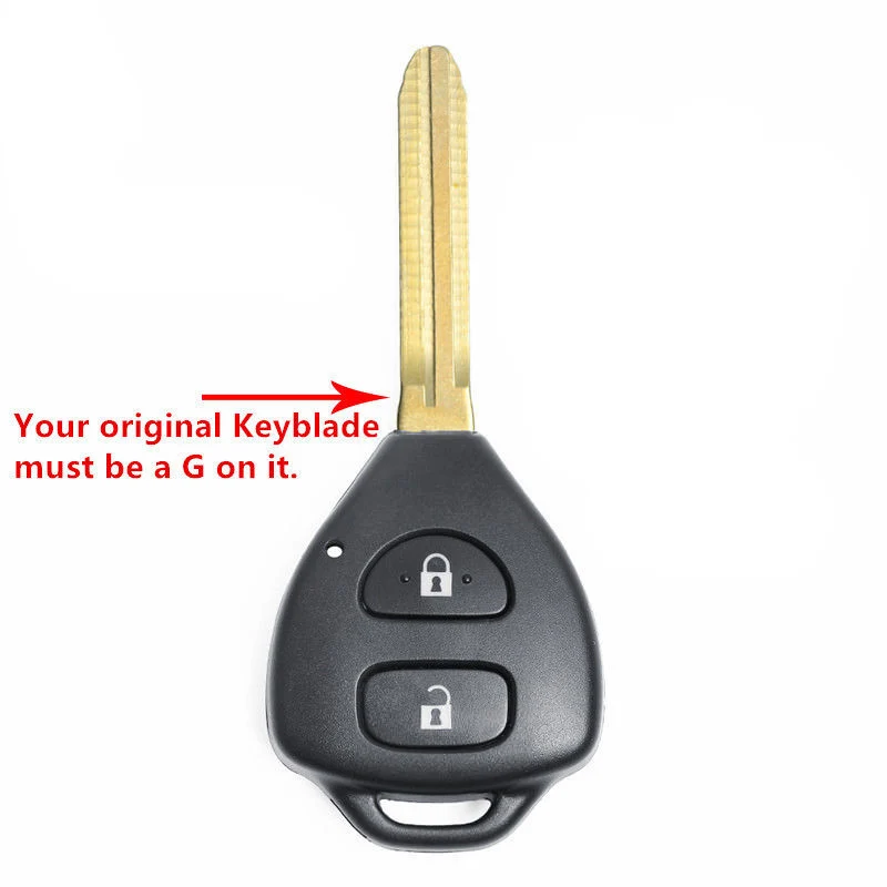 Keyecu B41TA Genuine Remote Key Fob 2 Buttons 433MHz G Chip for Toyota Hilux 2009 2010 2011 2012 2013 2014 Yaris 2011-2014 | Автомобили и