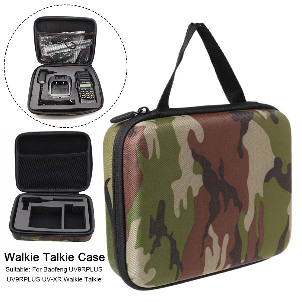 

Protective Durable Shockproof EVA Carrying Walkie Talkie Case Storage Box Two Way Radio With Handle Travel For Baofeng UV9R UVXR