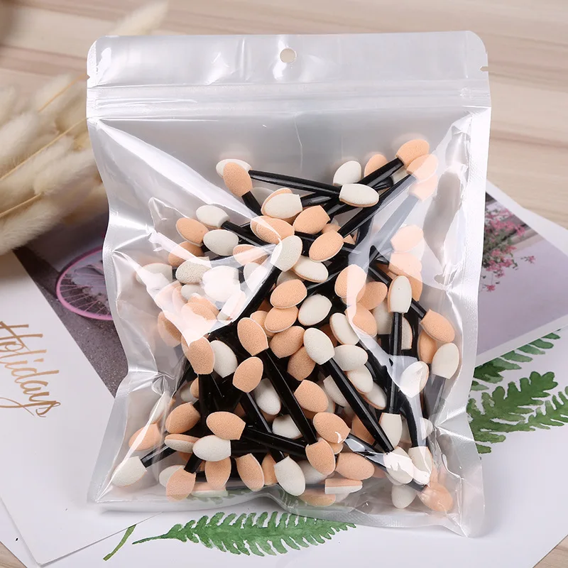 100 шт. аппликатор для теней профессиональная губка двухсторонние принадлежности