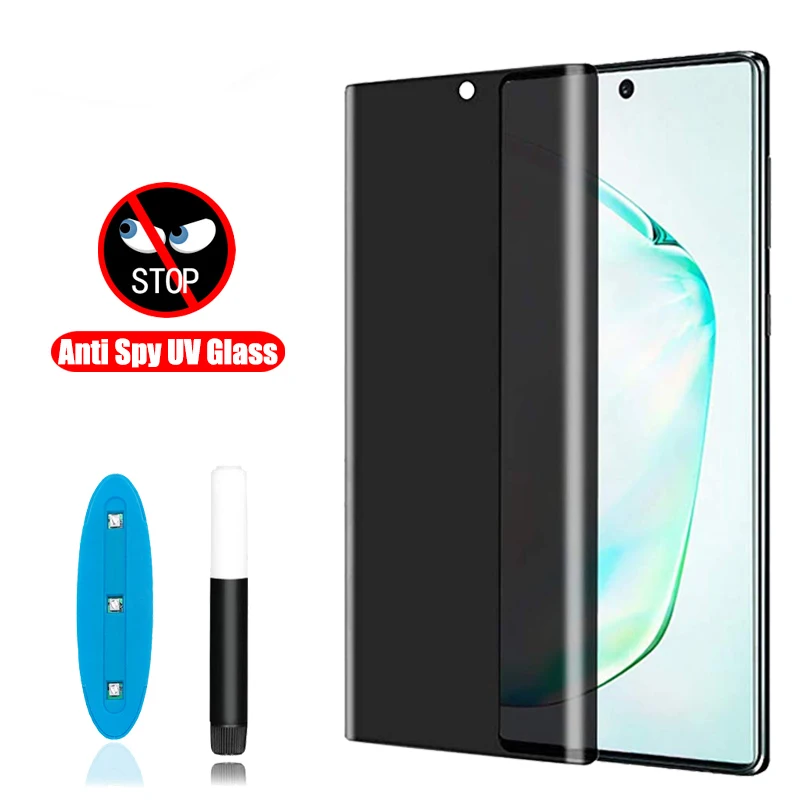 Жидкий УФ клей матовое закаленное стекло для защиты экрана Samsung Galaxy S20 S10 S8 S9 plus Note 8