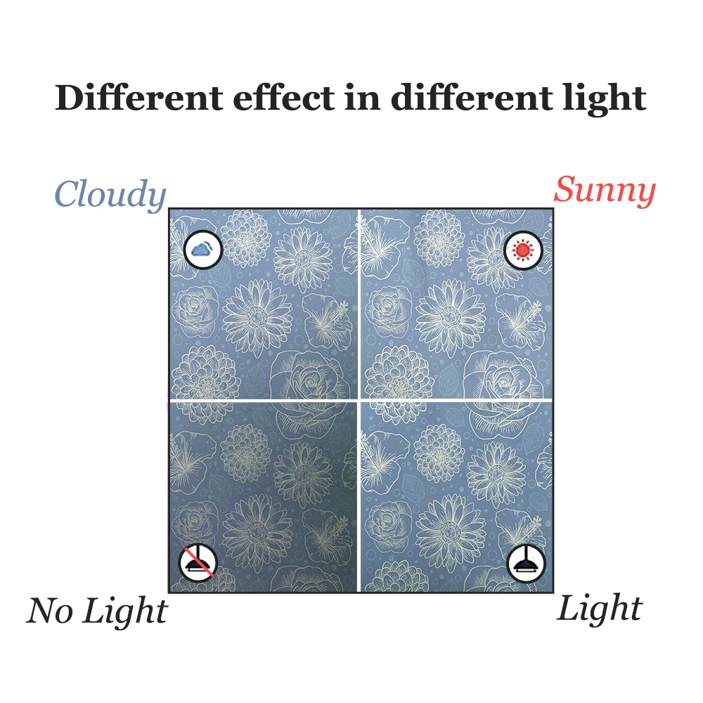 Темно синий европейский стиль окно Fim цветы витражные стекла стикер матовый
