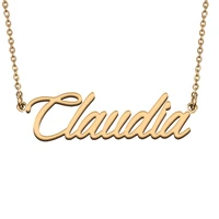 claudia custom name necklace customized pendant choker personalized jewelry gift for women girls friend christmas present