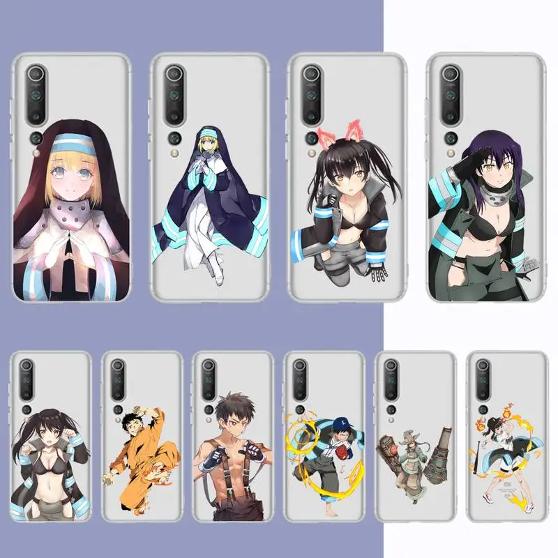 

Yinuoda Fire force Enen no Shouboutai Phone Case For Redmi Note 5 7 8 9 10 A K20 pro max lite for Xiaomi 10pro 10T
