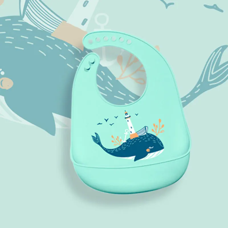 Babero de Saliva impermeable para beb&eacute;, babero de silicona ajustable, dibujos animados para alimentaci&oacute;n de ni&ntilde;o y ni&ntilde;a, 2020-2
