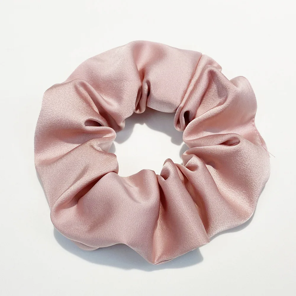 

2021 Fashion Women Solid Color Silk Scrunchies Hair bands 1PC Elastic Ponytail Ties Korean Fashion Hair Accessories Gift