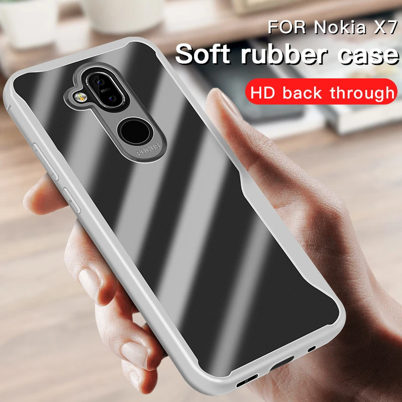 Роскошный противоударный бампер для NOKIA X7 прозрачные деловые Чехлы 8 X3 3 1 Plus 7